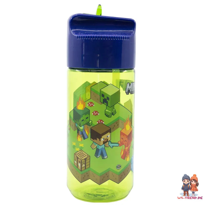 Minecraft Creeper Alex Steve Kinder Wasserflasche - WS-Trend.de Trinkflasche Flasche 430 ml