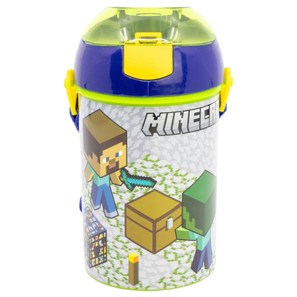 Minecraft Creeper Steve Alex Wasserflasche Trinkflasche Flasche Tragegurt 450 ml - WS-Trend.de