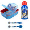 Sonic the Hedgehog 4 teiliges Lunch Set Brotdose 3 Kammern Alu-Trinkflasche
