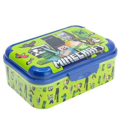 Minecraft Steve Creeper Kinder 2 tlg.Set Brotdose Alu-Trinkflasche 400 ml - WS-Trend.de