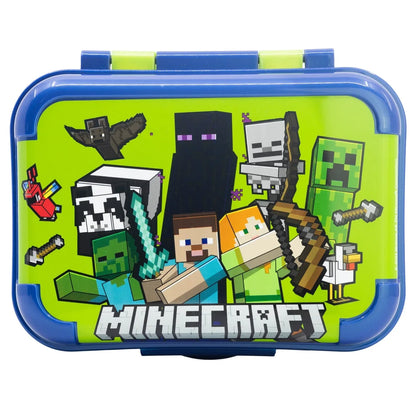 Minecraft Steve Creeper Kinder 2 tlg.Set Brotdose Alu-Trinkflasche 400 ml - WS-Trend.de