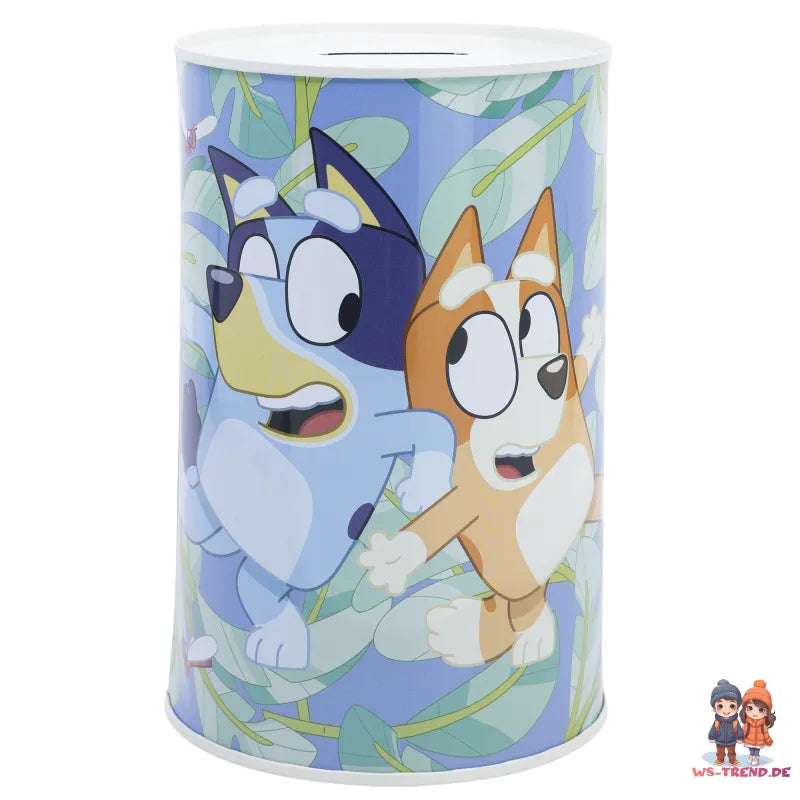 Bluey Bingo Kinder XL Spardose Sparschwein aus Weißblech 1000 ml - WS-Trend.de