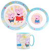 Peppa Wutz Kinder Geschirr-Set 3 teilig Becher Teller Schüssel - Molly George