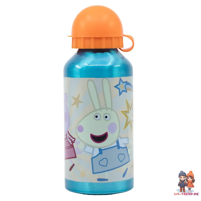 Peppa Pig Wutz Aluminium Sportflasche Wasserflasche Trinkflasche Flasche 400 ml - WS-Trend.de