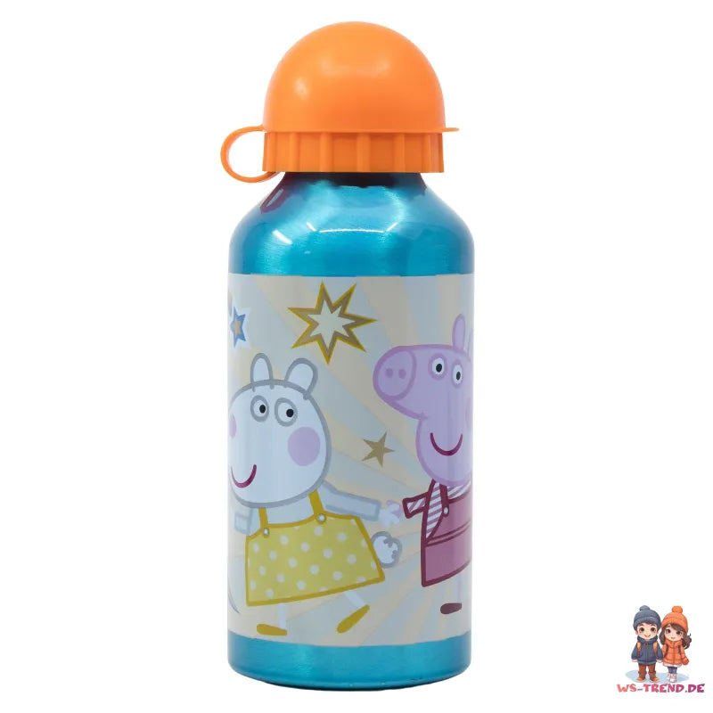 Peppa Pig Wutz Aluminium Sportflasche Wasserflasche Trinkflasche Flasche 400 ml - WS-Trend.de