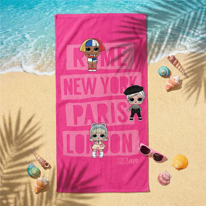LOL Surprise Mikrofaser Strandtuch Badetuch XL 70 x 140 cm - WS-Trend.de Badehandtuch