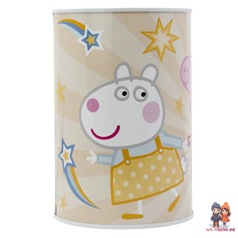 Peppa Pig Wutz Lucie Locke Kinder XL Spardose Sparschwein aus Weißblech - WS-Trend.de