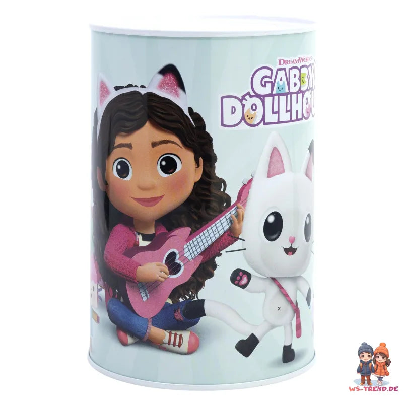 Gabbys Dollhouse Kinder XL Spardose Sparschwein aus Weißblech 1000 ml - WS-Trend.de