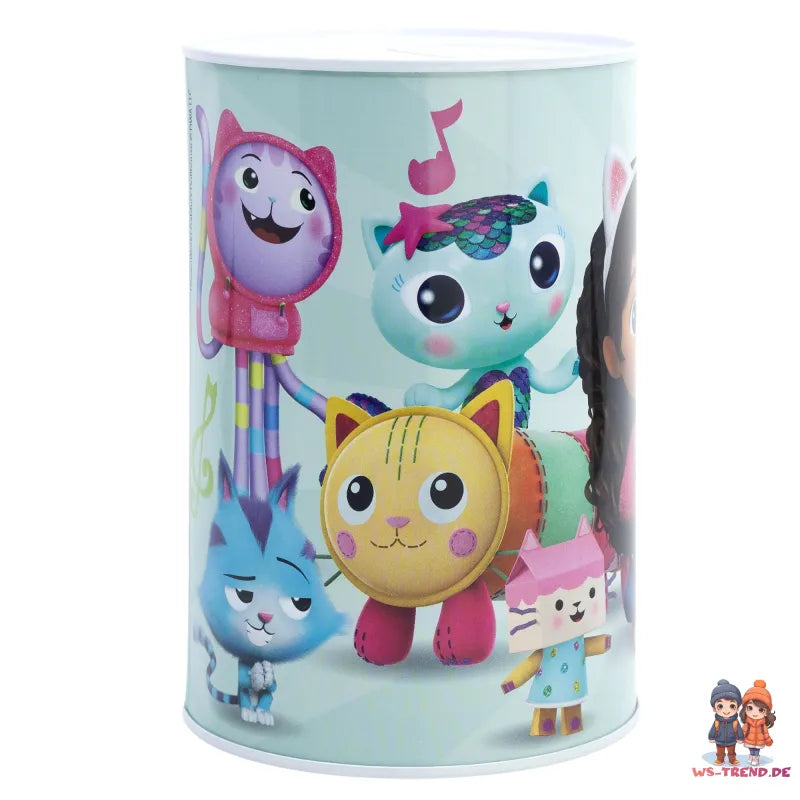 Gabbys Dollhouse Kinder XL Spardose Sparschwein aus Weißblech 1000 ml - WS-Trend.de