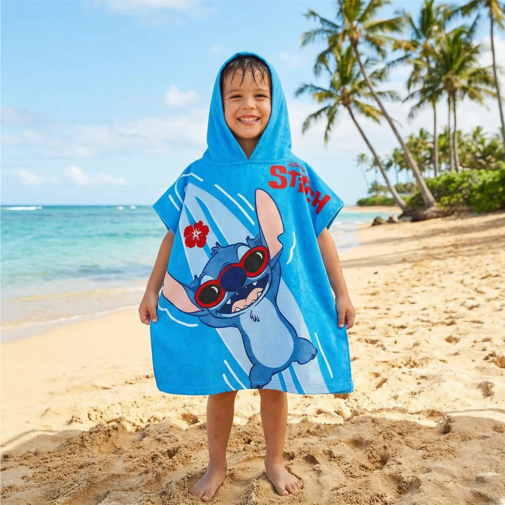 Disney Lilo Stitch Kinder Mädchen Mikrofaser Poncho Badetuch 55x110 cm - WS-Trend.de