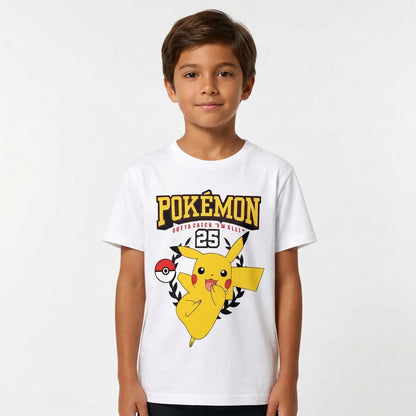 Pokemon Pikachu Jungen T-Shirt Kurzarm Shirt 100% Baumwolle - WS-Trend.de