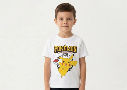 Pokemon Pikachu Jungen T-Shirt Kurzarm Shirt 100% Baumwolle - WS-Trend.de