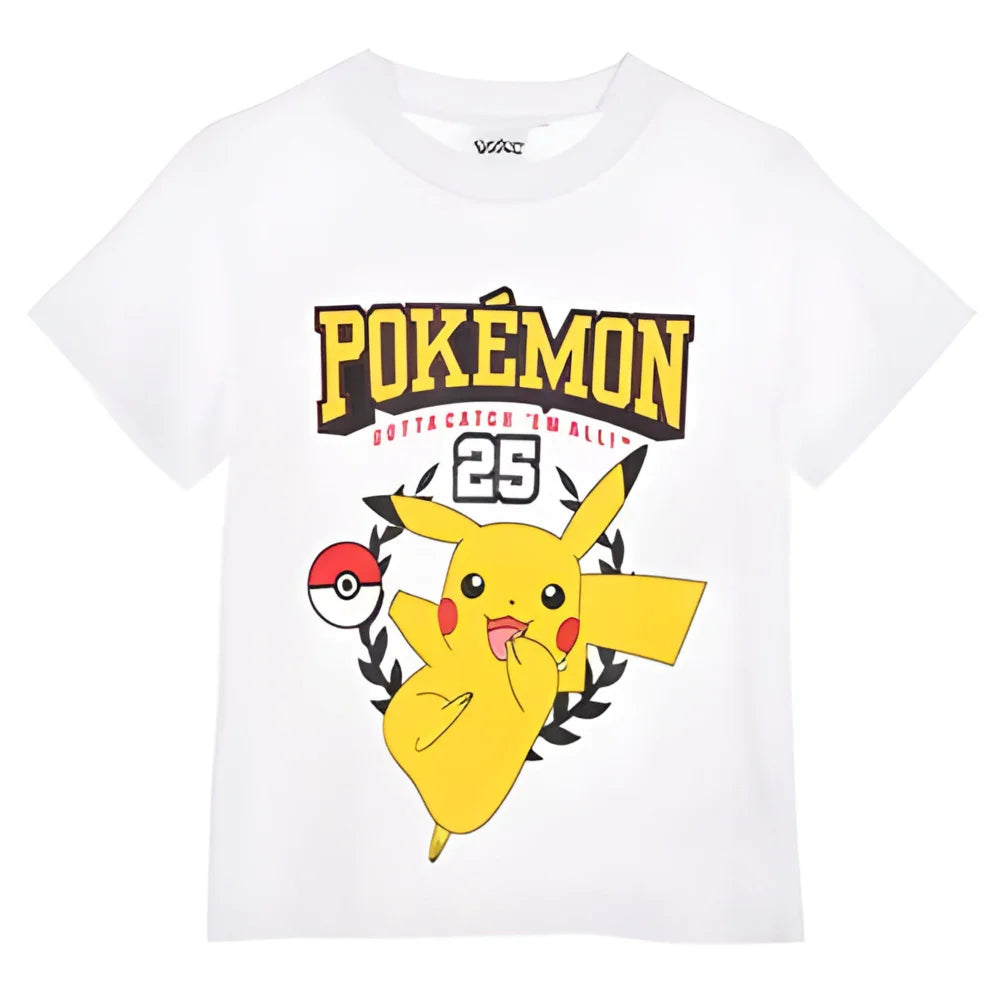 Pokemon Pikachu Jungen T-Shirt Kurzarm Shirt 100% Baumwolle - WS-Trend.de