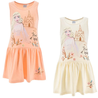 Disney Die Eiskönigin Elsa Kinder Kleid Sommerkleid - WS-Trend.de 104-128 100% Baumwolle