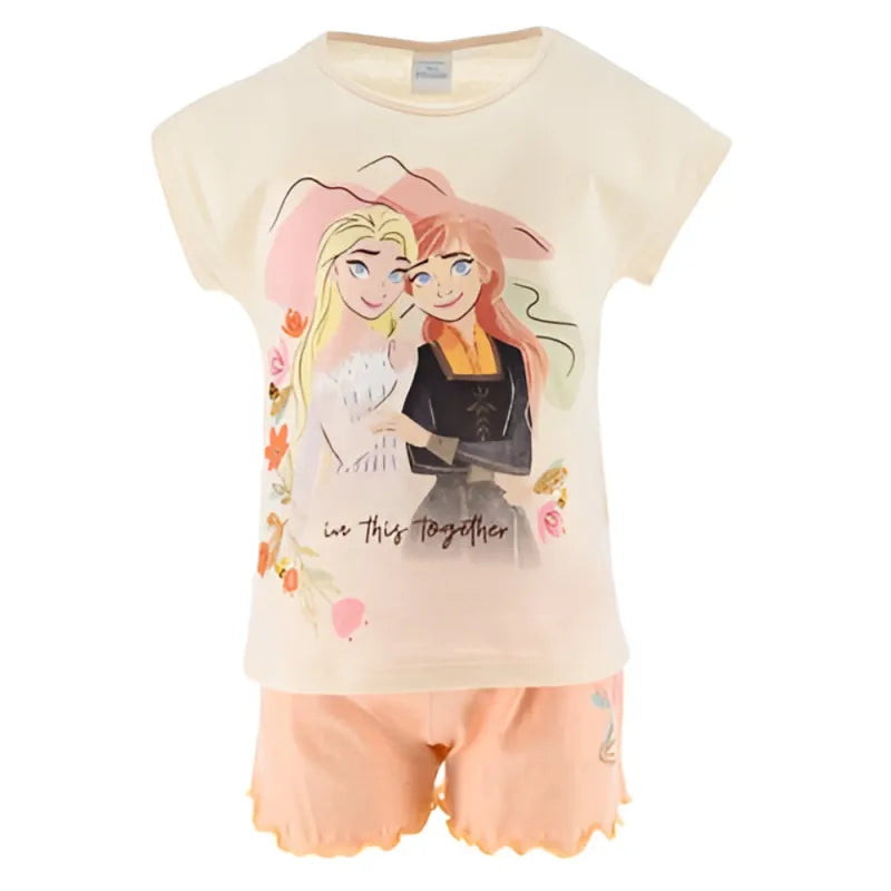 Disney Die Eiskönigin Anna Elsa Kinder Sommerset Shorts plus T-Shirt - WS-Trend.de Baumwolle