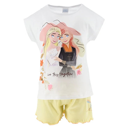 Disney Die Eiskönigin Anna Elsa Kinder Sommerset Shorts plus T-Shirt - WS-Trend.de Baumwolle