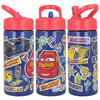 Disney Cars Lightning McQueen Wasserflasche Flasche mit Trinkhalm 410 ml