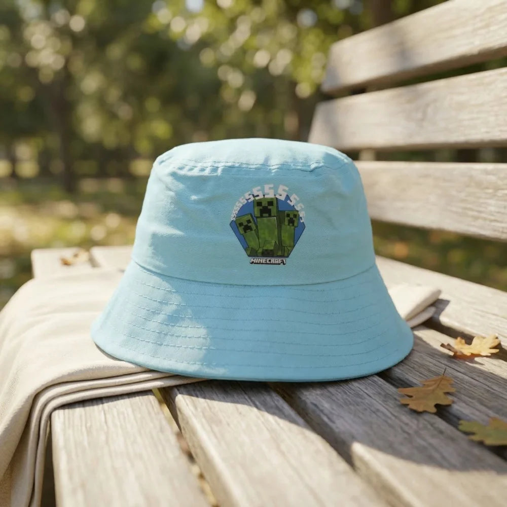 Minecraft Creeper Kinder Jungen Fischerhut - WS-Trend.de Fischermütze Sommerhut 52-54