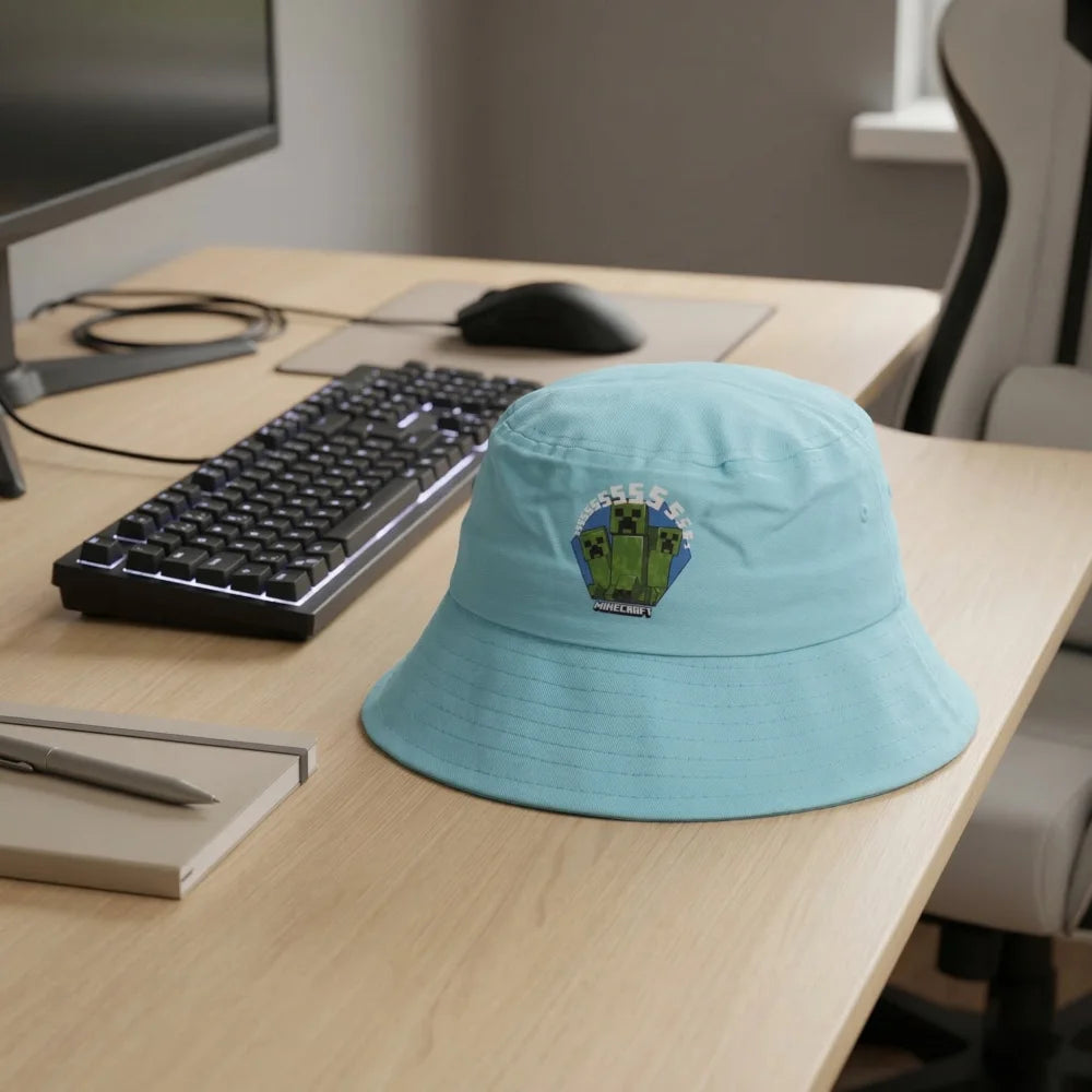 Minecraft Creeper Kinder Jungen Fischerhut - WS-Trend.de Fischermütze Sommerhut 52-54