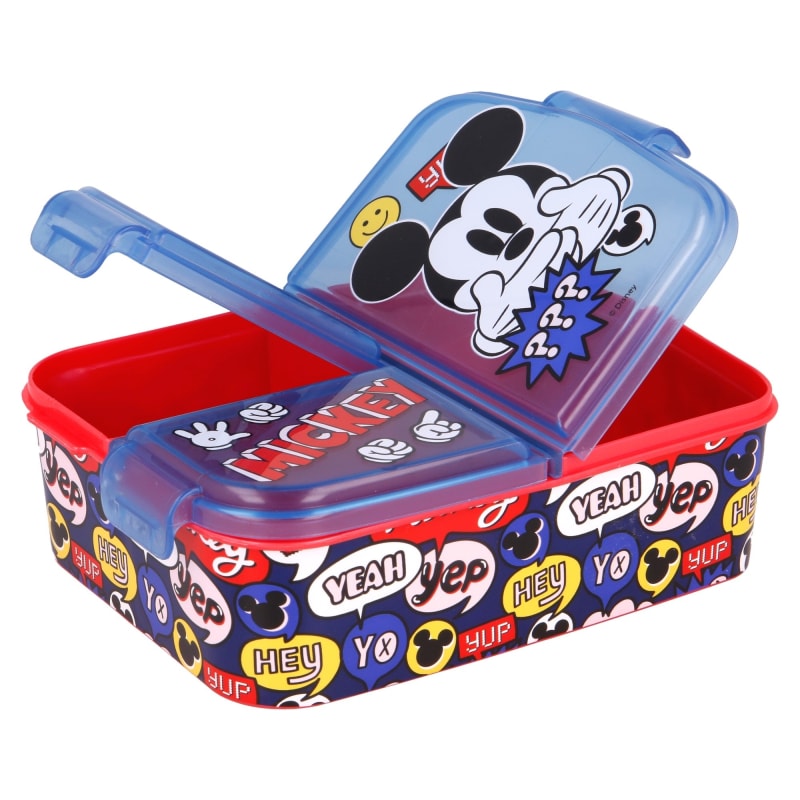 Disney Mickey Maus 4 teiliges Lunch Set Brotdose XL Alu-Trinkflasche Besteck - WS-Trend.de