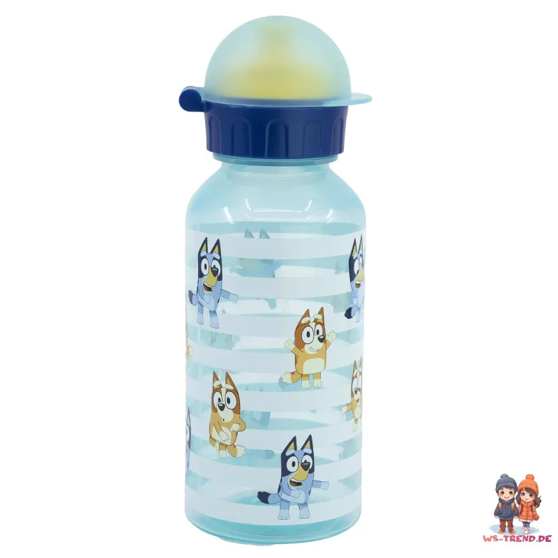 Bluey Bingo Kinder 4 teiliges Set 3 Kammern Brotdose Trinkflasche 370 ml Besteck - WS-Trend.de
