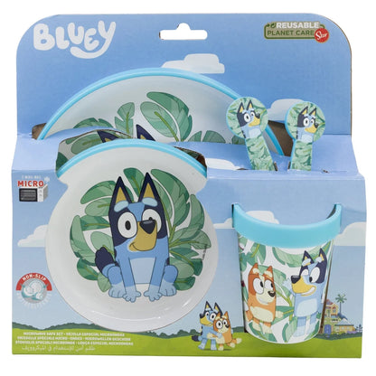 Bluey Bingo Kinder Geschirr-Set 5 tlg antirutsch Becher Besteck Teller Schüssel - WS-Trend.de