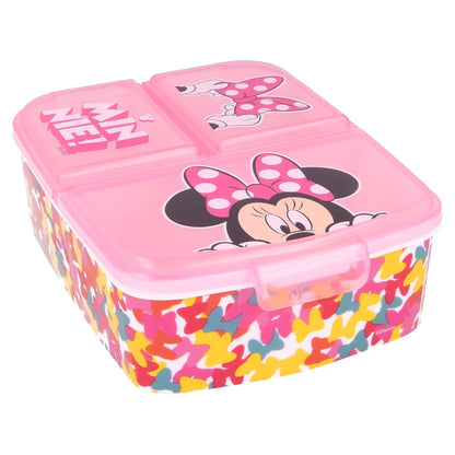 Disney Minnie Maus 4 teiliges Lunch Set Brotdose Alu-Trinkflasche - Löffel Gabel - WS-Trend.de