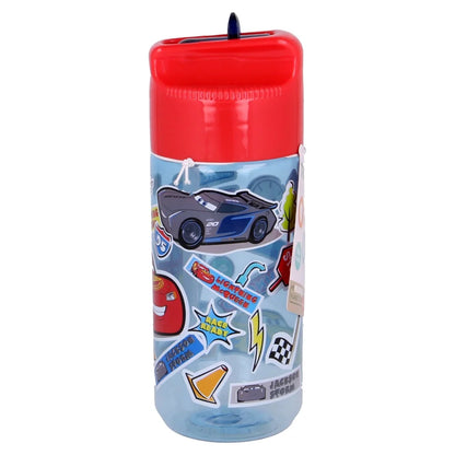 Disney Cars Lightning McQueen Wasserflasche Flasche mit Trinkhalm 430 ml - WS-Trend.de