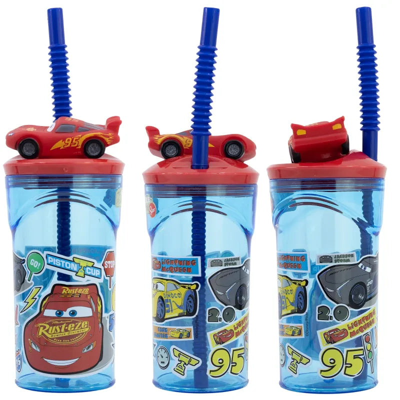 Disney Cars Lighning McQueen 3D Deckel Kinder Trinkbecher Becher 360ml - WS-Trend.de