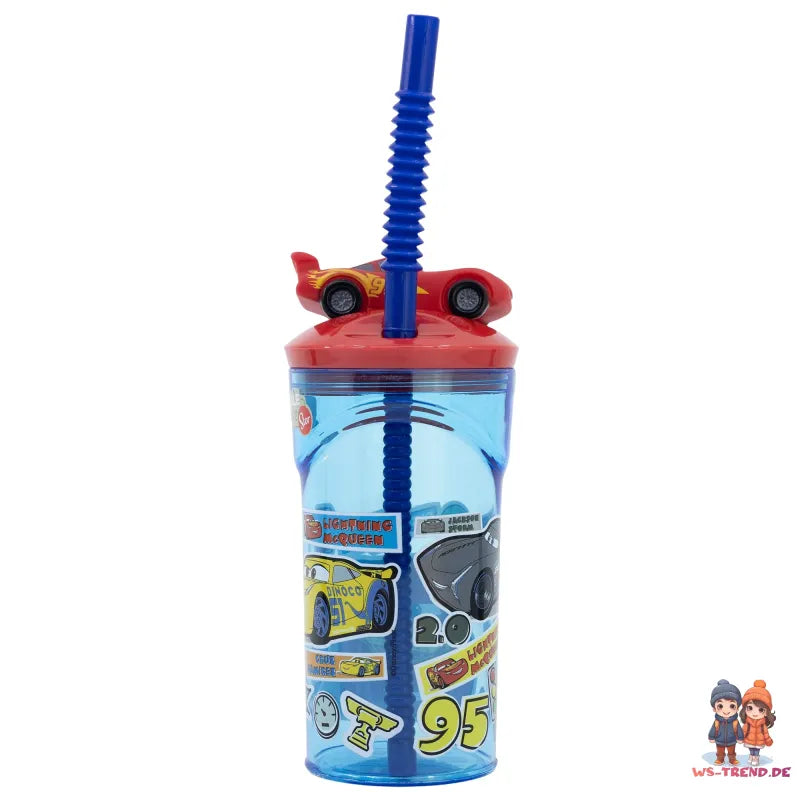 Disney Cars Lighning McQueen 3D Deckel Kinder Trinkbecher Becher 360ml - WS-Trend.de