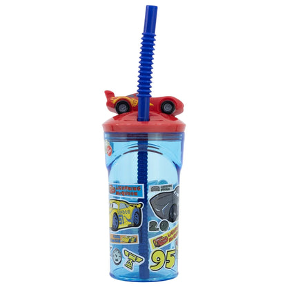 Disney Cars Lighning McQueen 3D Deckel Kinder Trinkbecher Becher 360ml - WS-Trend.de