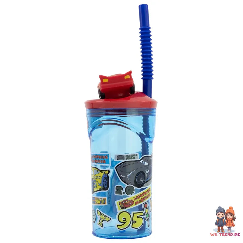 Disney Cars Lighning McQueen 3D Deckel Kinder Trinkbecher Becher 360ml - WS-Trend.de