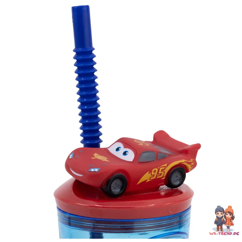 Disney Cars Lighning McQueen 3D Deckel Kinder Trinkbecher Becher 360ml - WS-Trend.de