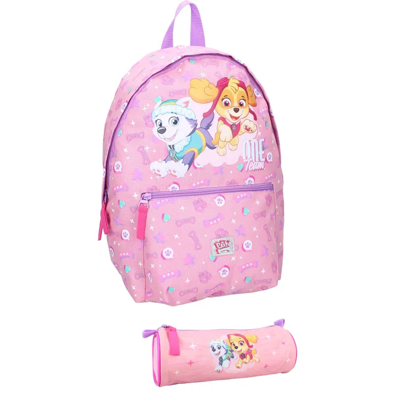 Paw Patrol Mädchen Kinder Rucksack mit Federmäppchen - WS-Trend.de Tasche Gr. 35x25x11 cm