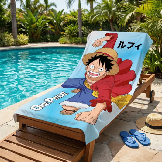 One Piece Monkey D Ruffy Mikrofaser Strandtuch Badetuch XL 70x140 - WS-Trend.de Badehandtuch
