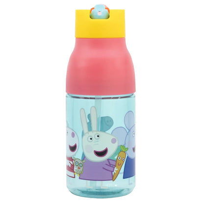 Peppa Pig Wutz Sportflasche Wasserflasche Trinkflasche Flasche Halm 420 ml - WS-Trend.de