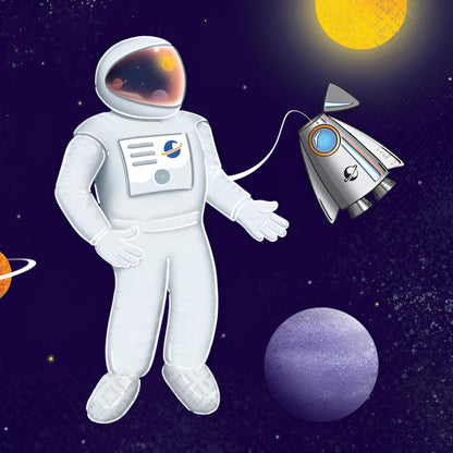 Astronaut Weltraum Geburtstag Deko Set 33 tlg. Geschirr Kinder Partyset - WS-Trend.de