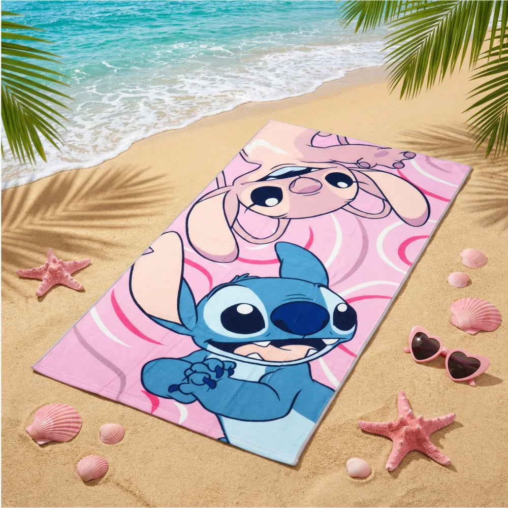 Disney Lilo und Stitch Angel Mikrofaser Strandtuch Badetuch XL 70x140 cm - WS-Trend.de