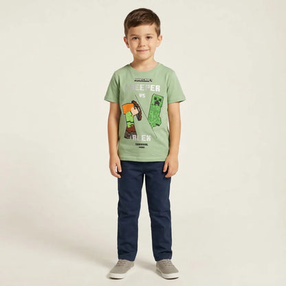 Minecraft Alex Creeper Kinder kurzarm T-Shirt - WS-Trend.de