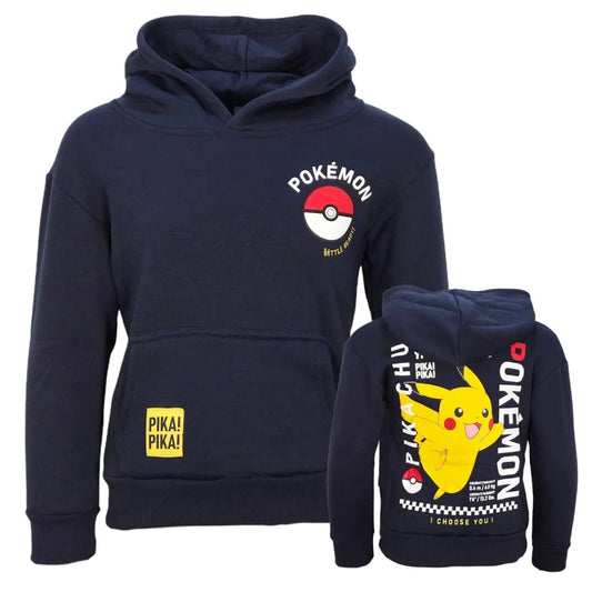Pokemon Pikachu Kinder Jungen Hoodie Pulli Gr. 98 bis 128 - WS-Trend.de
