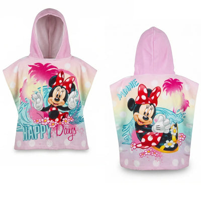Disney Minnie Maus Kinder Mädchen Mikrofaser Poncho Badetuch 55x110 cm - WS-Trend.de