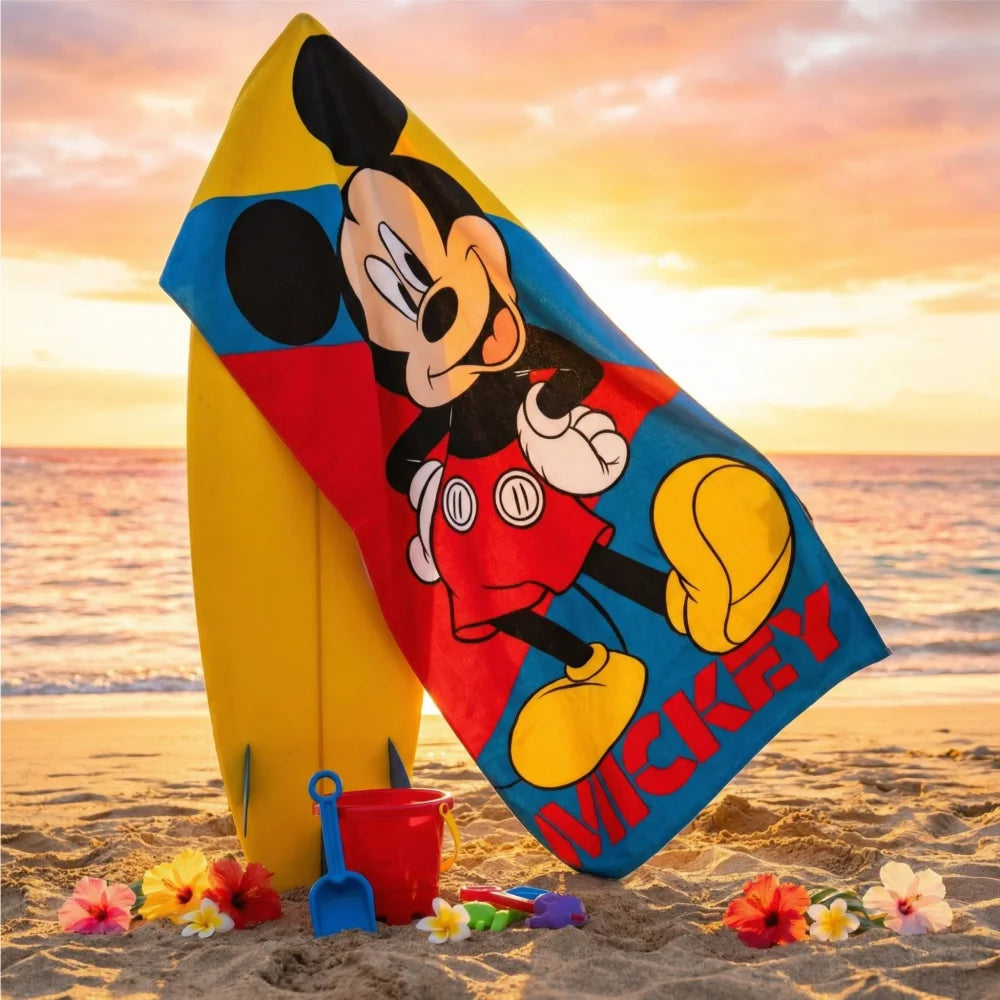 Disney Mickey Maus Kinder Mikrofaser Strandtuch Badetuch XL 70x140 cm - WS-Trend.de