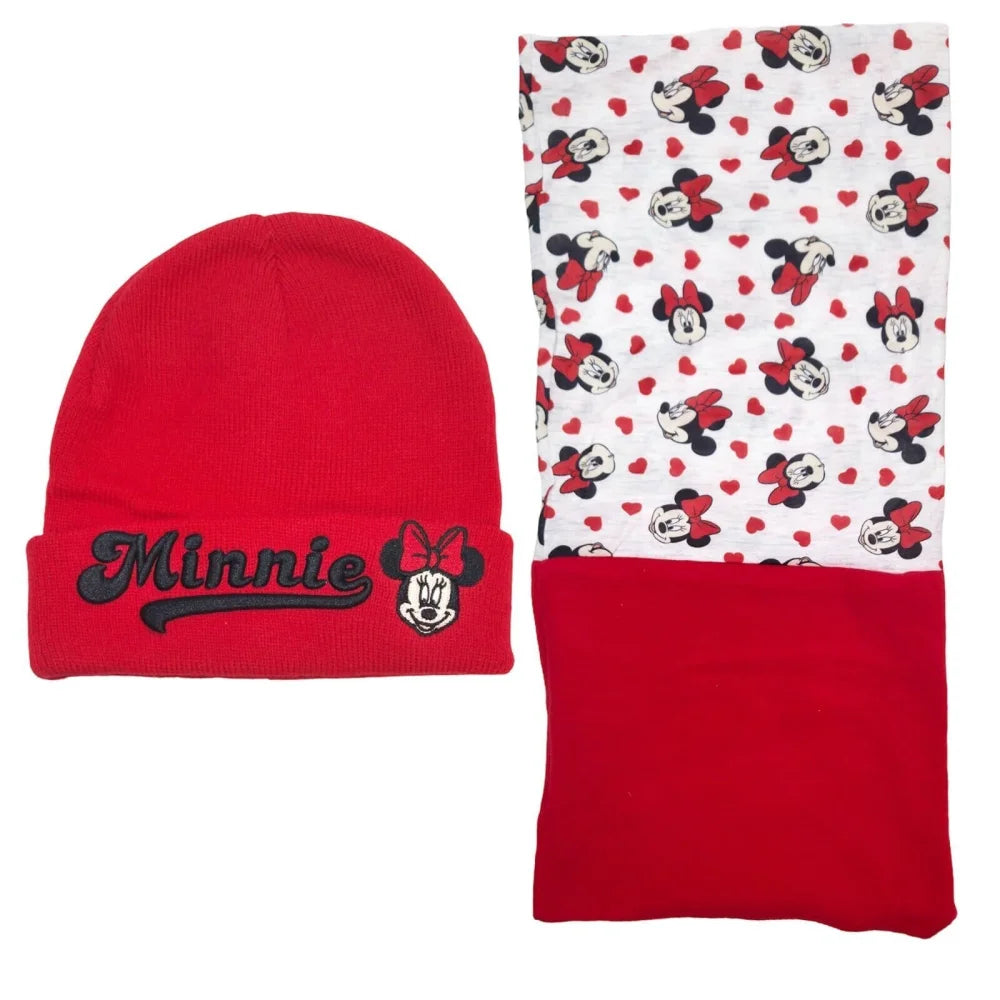 Disney Minnie Maus Set Kinder Herbst Wintermütze Snood Gr. 54 bis 56 - WS-Trend.de