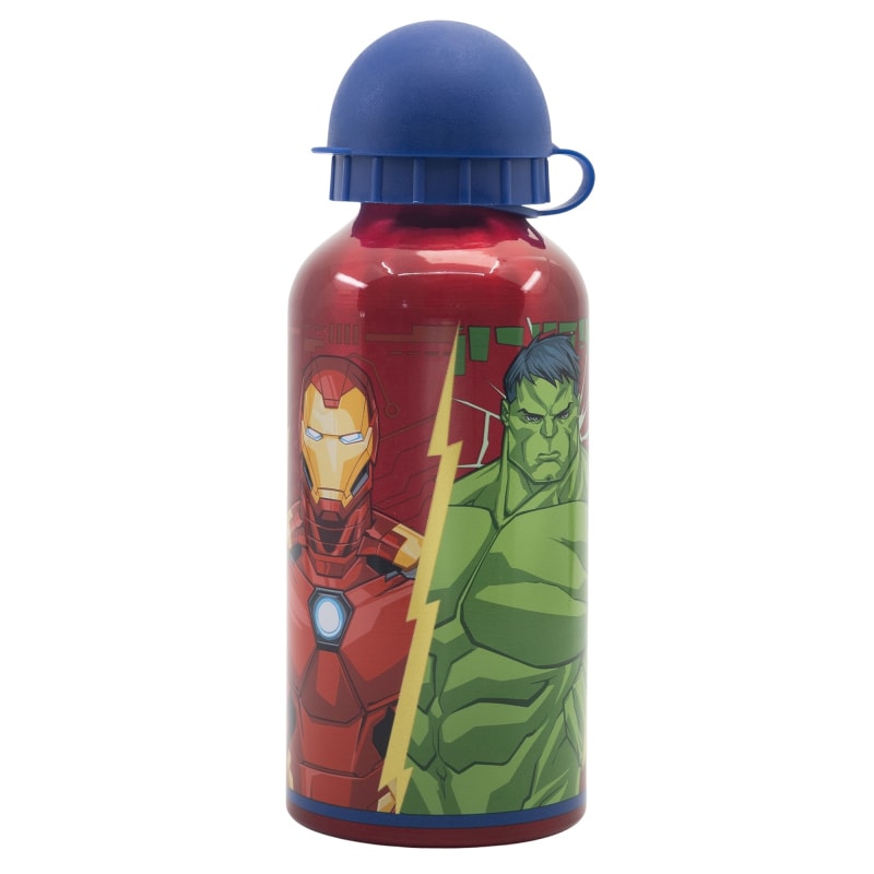 Marvel Avengers Kinder Set 4tlg 3 Kammern Brotdose Alu-Trinkflasche Besteck - WS-Trend.de