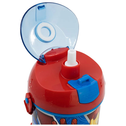 Marvel Avengers Wasserflasche Trinkflasche Flasche Trinkhalm Gurt 450 ml - WS-Trend.de