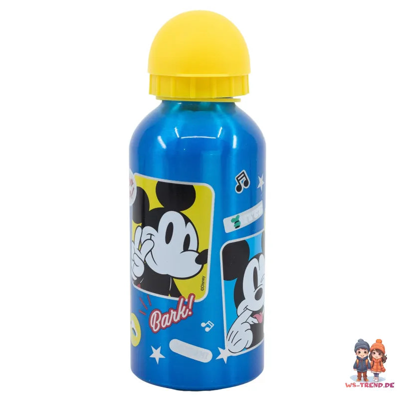 Disney Mickey Maus 4 teiliges Lunch Set Brotdose Alu-Trinkflasche - Löffel Gabel - WS-Trend.de