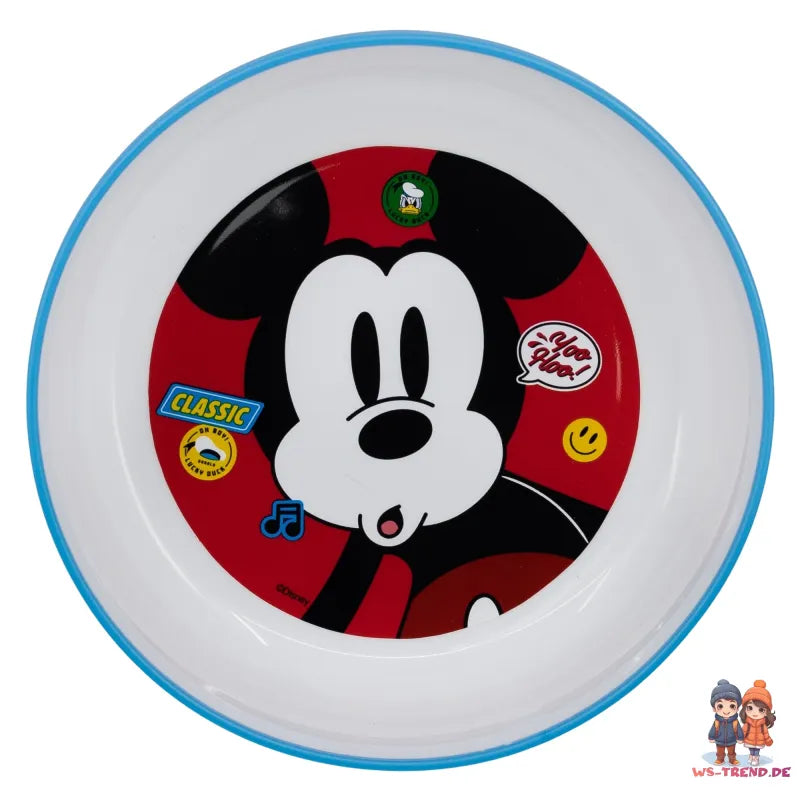 Disney Mickey Maus Kinder Geschirr-Set 3 teilig Becher Teller Schüssel - WS-Trend.de