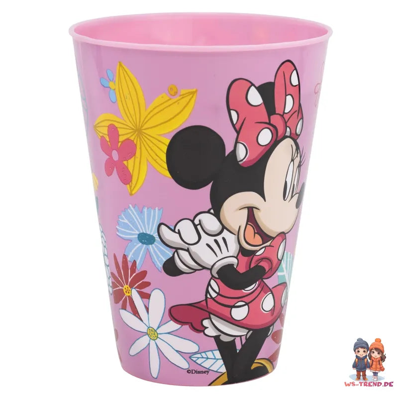 Disney Minnie Mouse Kinder Geschirr-Set 3 teilig Becher (430ml) Teller Schüssel - WS-Trend.de