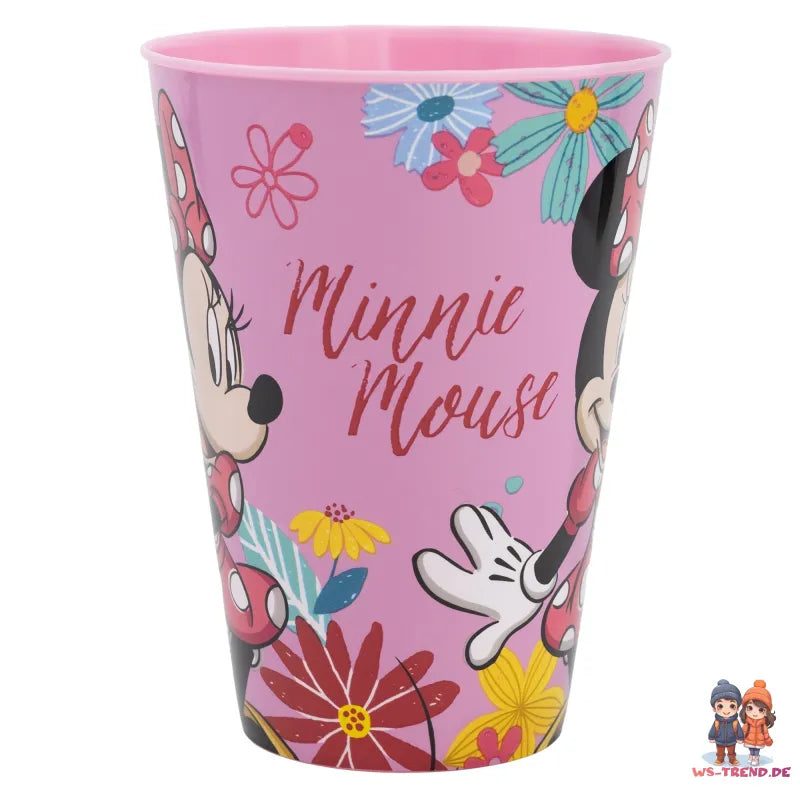 Disney Minnie Mouse Kinder Geschirr-Set 3 teilig Becher (430ml) Teller Schüssel - WS-Trend.de