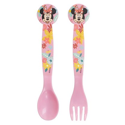 Disney Minnie Maus 4 teiliges Lunch Set Brotdose Alu-Trinkflasche - Löffel Gabel - WS-Trend.de